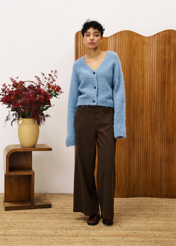 Cardigan BICHON Bleu jean
