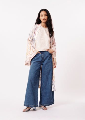 EULALIA PASTEL SKECTH KIMONO